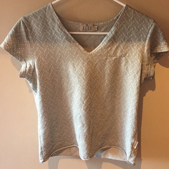 ELLE Silver, Metallic, Early 2000s Crop Top - Picture 1 of 1